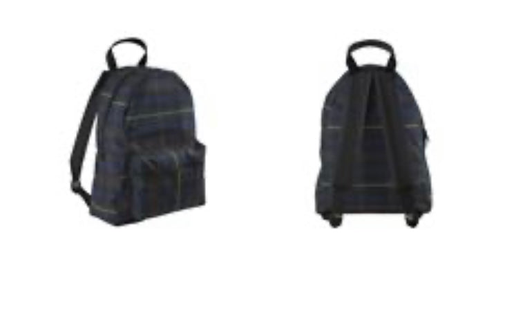 Plaid School Backpack