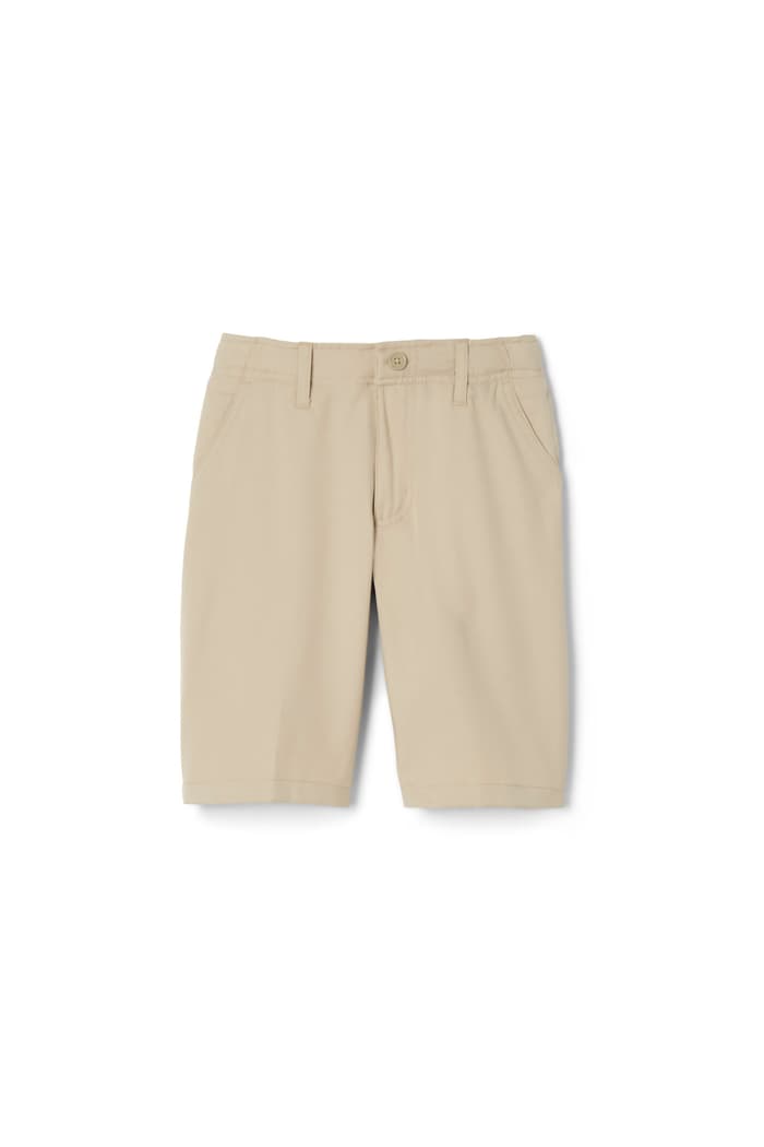 Khaki Boys’ Flat Front Stretch Performance Short