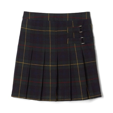 Plaid Two-Tab Pleated Skort
